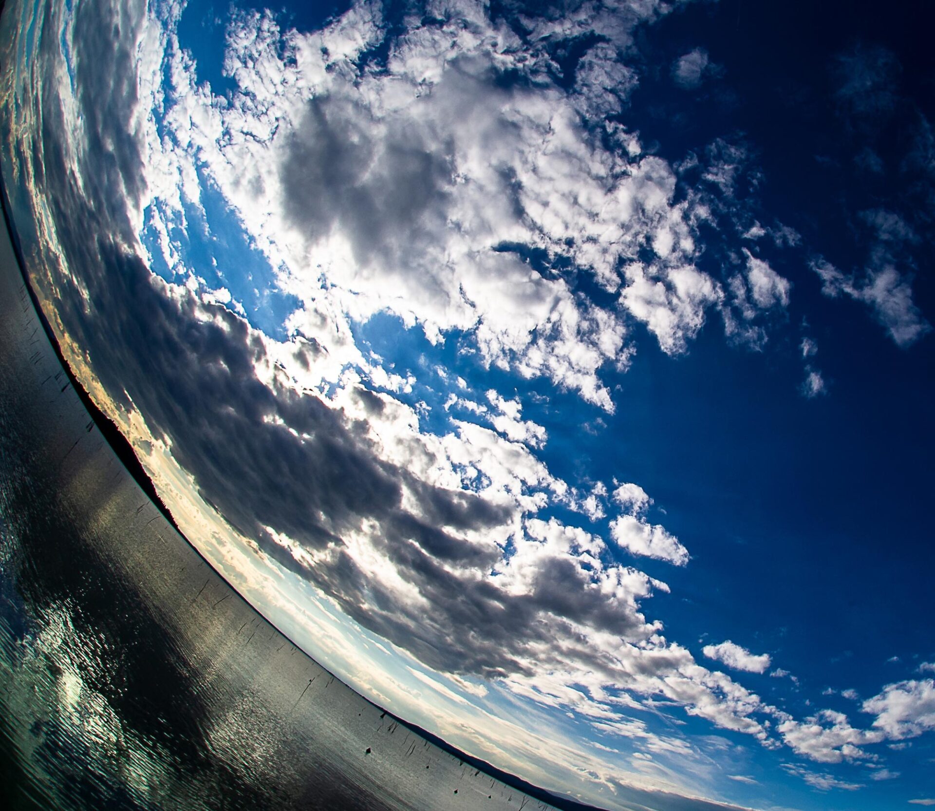 Immagine cielo realizzata con obbiettivo fisheye