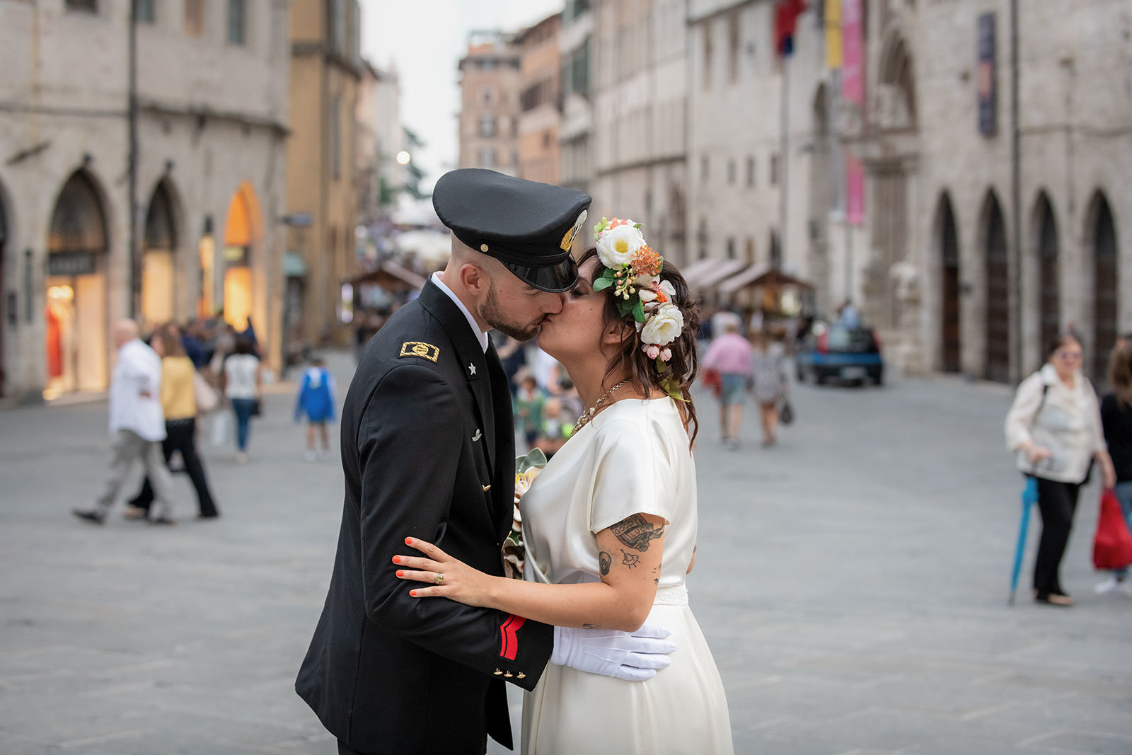 coppia di sposi in corso vannucci perugia
